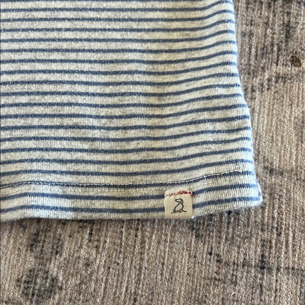 Meadow Rue Blue Striped Collared Top - Picture 4 of 4